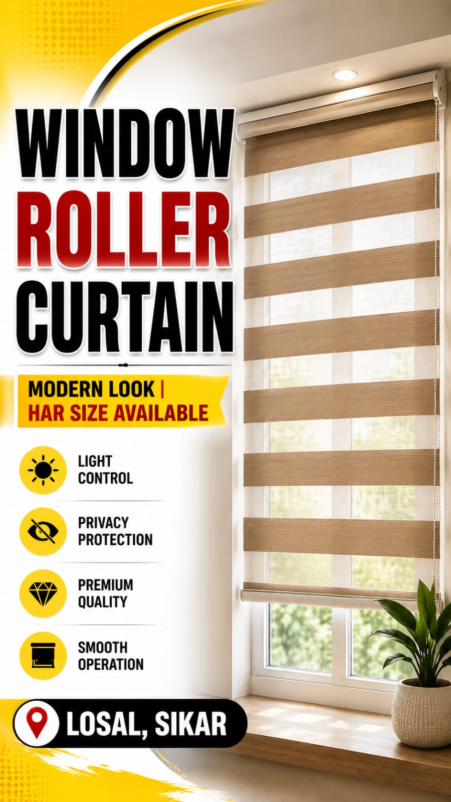 Window roller curtain
